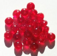 25 5x7mm Faceted Red Donut Beads